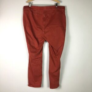 Soft Surroundings Size 1X Terracotta Red Stretch Twill Ankle Pants Elastic Waist